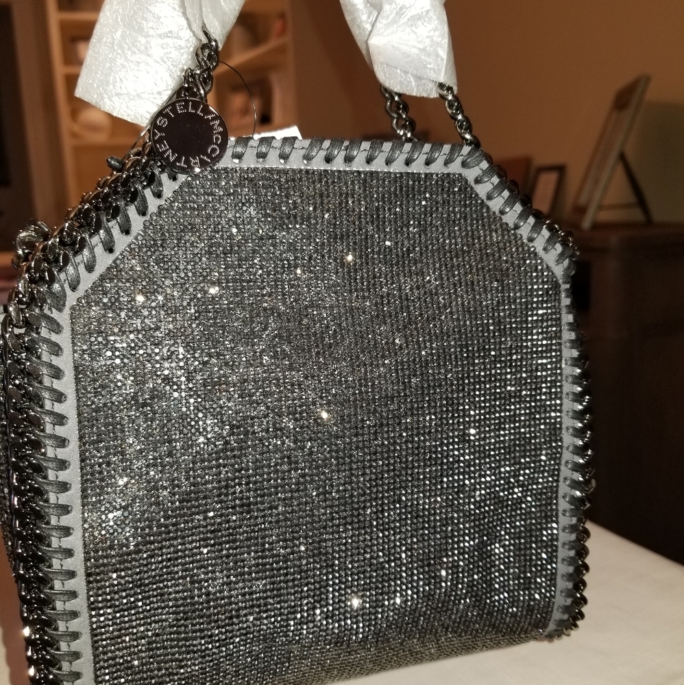 Stella McCartney Gray Embellished Falabella Bag